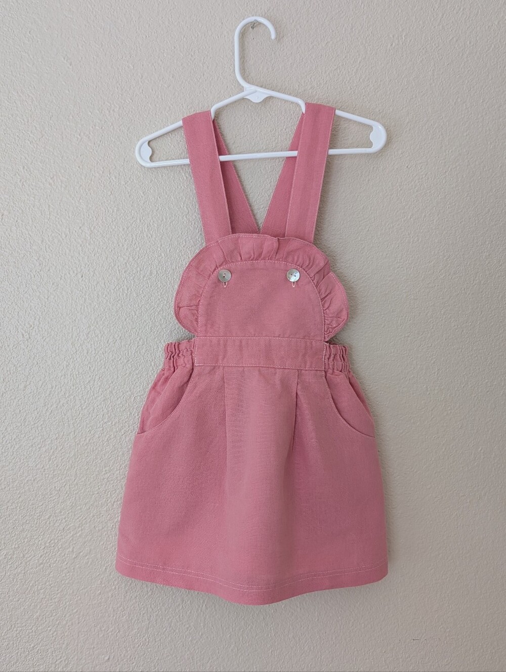 Amaia London | Pink Girls' Suspender Pinafore Dress